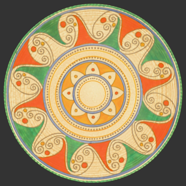 4957 Arabian Scroll - Shape Charger (D14)